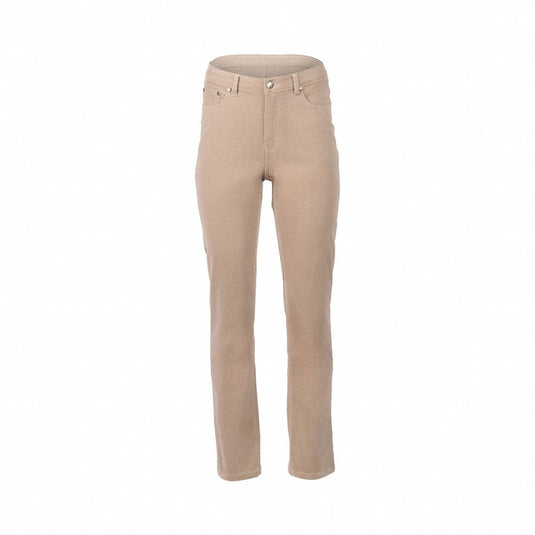 Vassalli Womens Straight Leg Pinwale Cord Pant - Oat