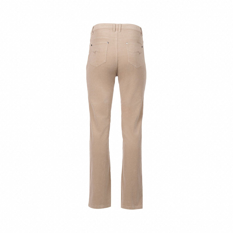 Load image into Gallery viewer, Vassalli Womens Straight Leg Pinwale Cord Pant - Oat
