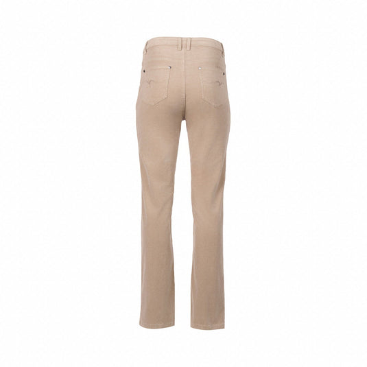 Vassalli Womens Straight Leg Pinwale Cord Pant - Oat