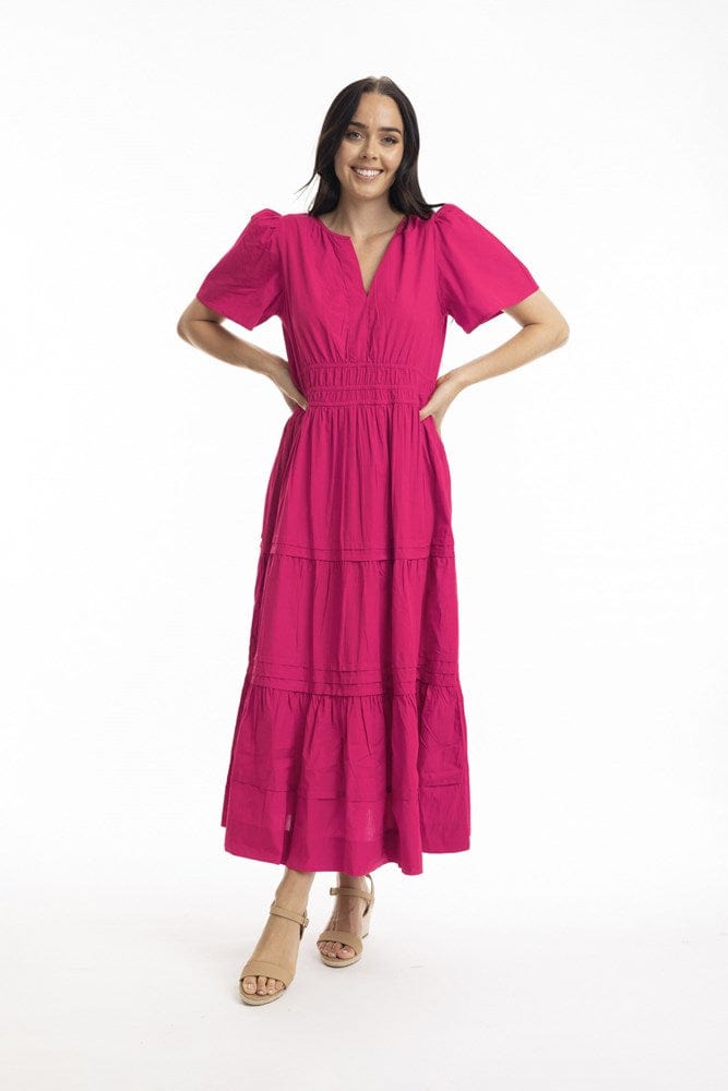 Load image into Gallery viewer, Orientique Womens Essentials Poplin Maxi Dress with Ruched Waist
