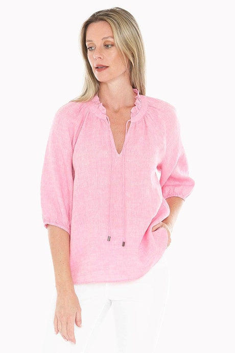 Jump Womens Ruffle Neck Top
