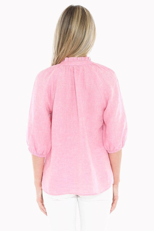 Jump Womens Ruffle Neck Top