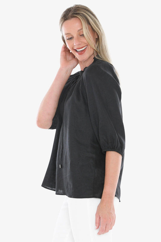 Jump Womens Ruffle Neck Top