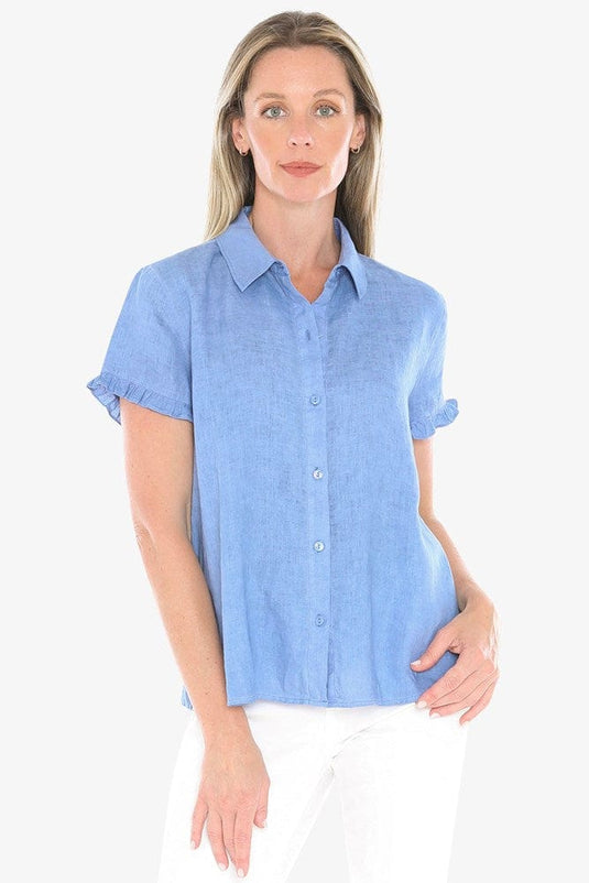 Jump Womens Pigment Ruffle Shirt