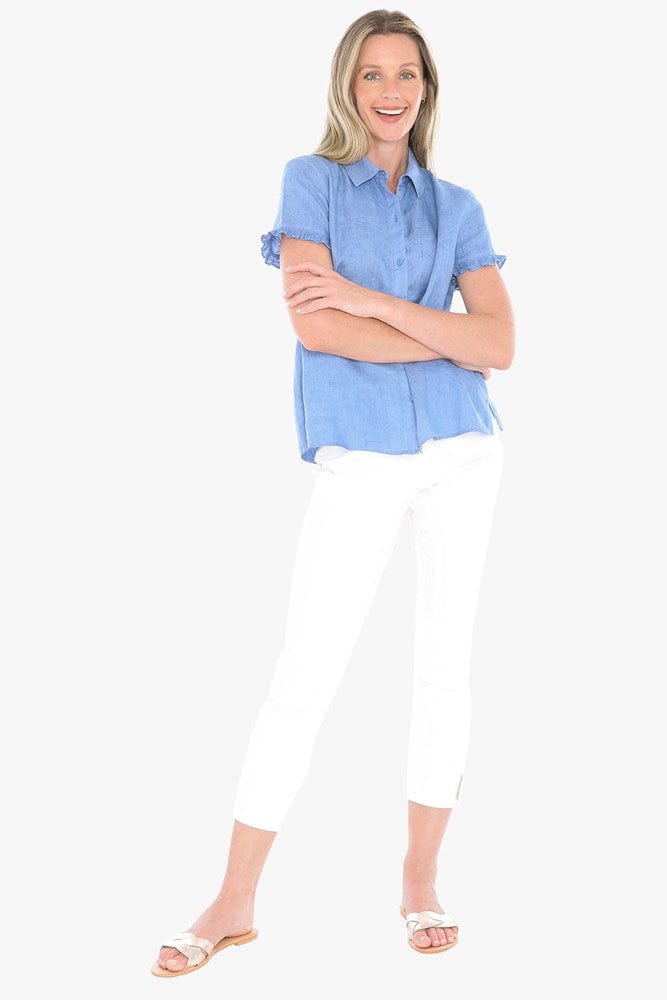 Load image into Gallery viewer, Jump Womens Pigment Ruffle Shirt

