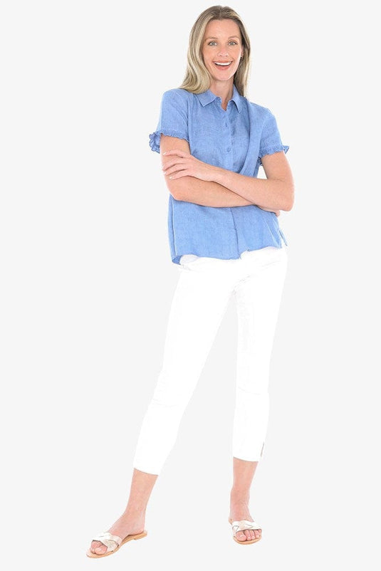 Jump Womens Pigment Ruffle Shirt