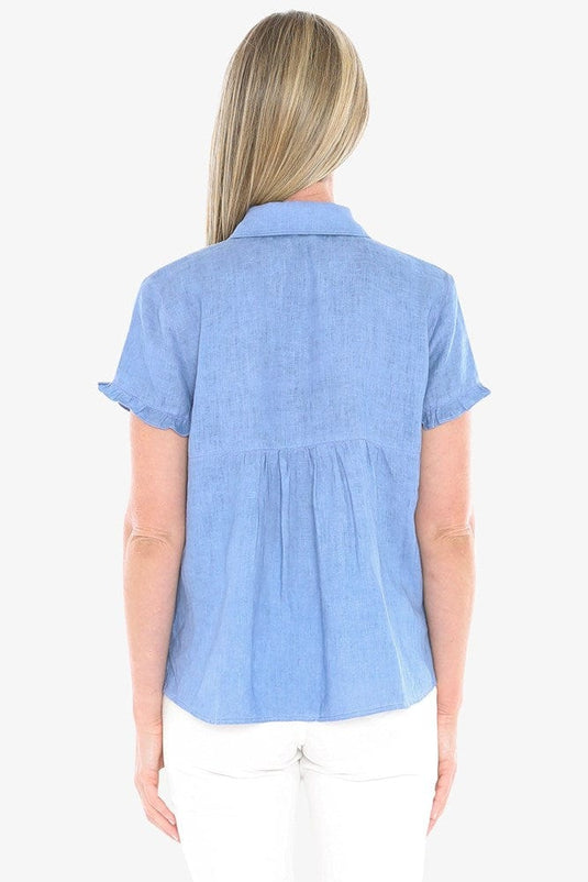 Jump Womens Pigment Ruffle Shirt
