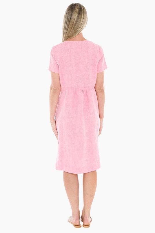 Jump Womens Side Button Dress - Flamingo