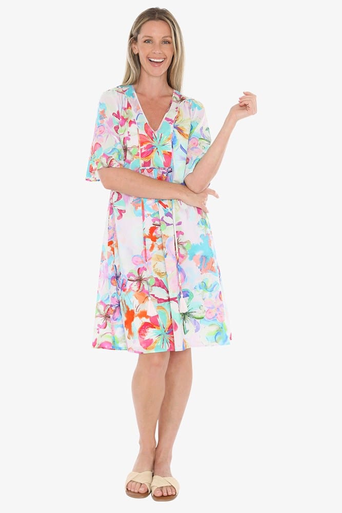 Load image into Gallery viewer, Jump Womens Hibiscus Haze Dress
