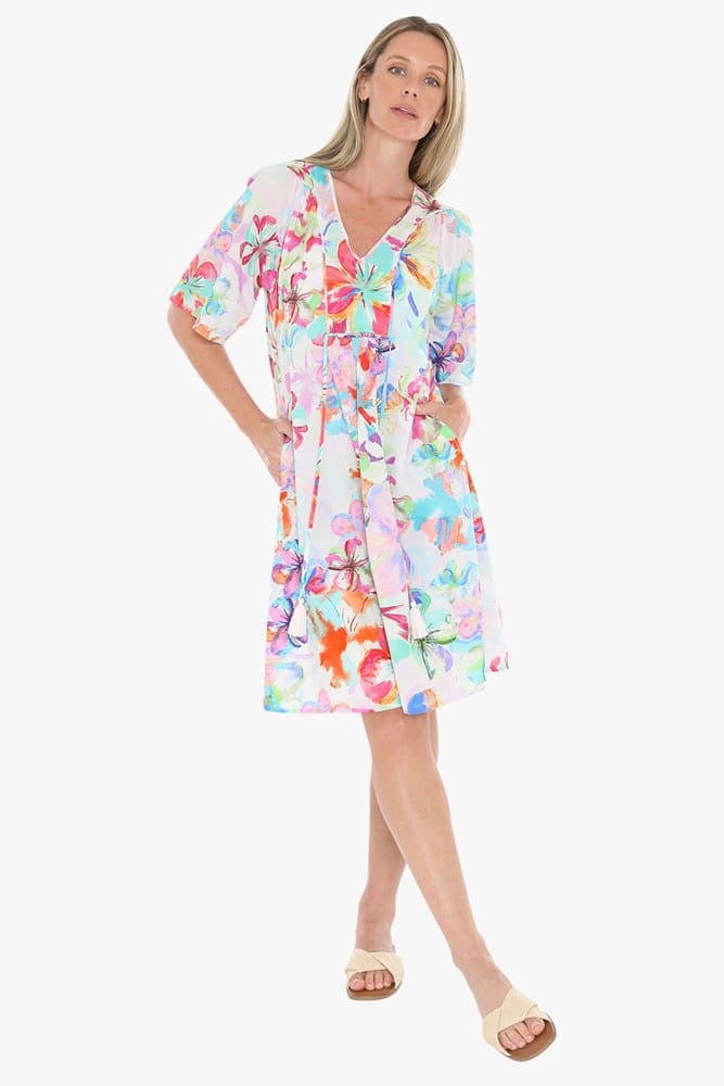 Load image into Gallery viewer, Jump Womens Hibiscus Haze Dress
