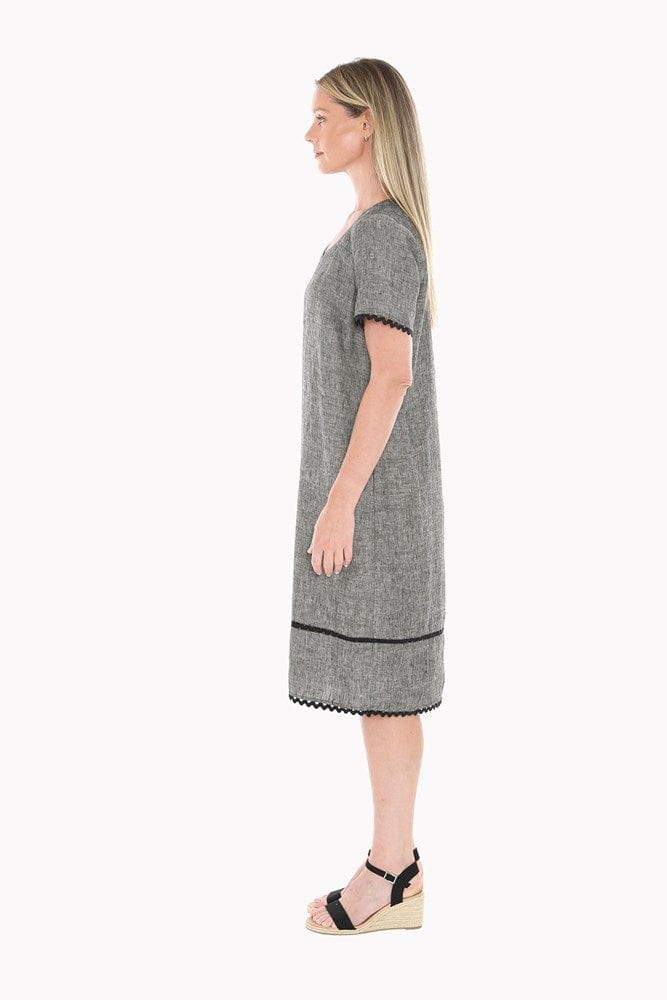 Load image into Gallery viewer, Jump Womens Ric Rac Short Sleeve Shift Dress

