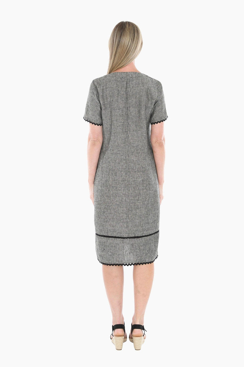 Load image into Gallery viewer, Jump Womens Ric Rac Short Sleeve Shift Dress
