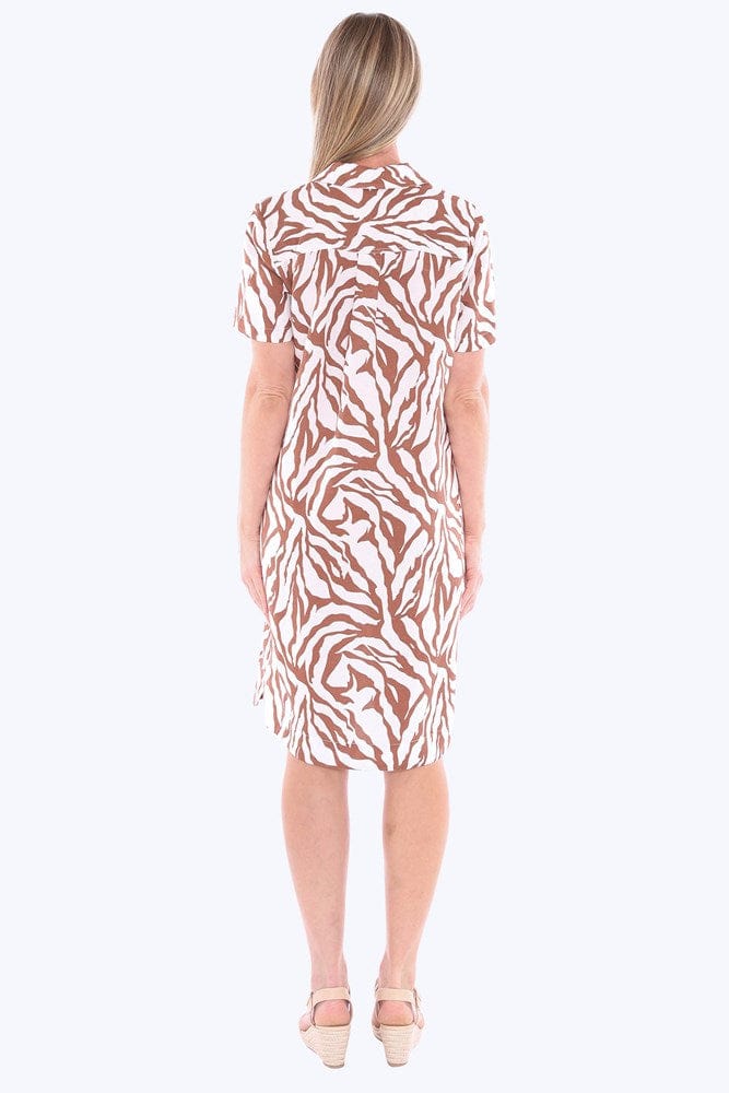 Load image into Gallery viewer, Jump Womens Zebra Mono Dress
