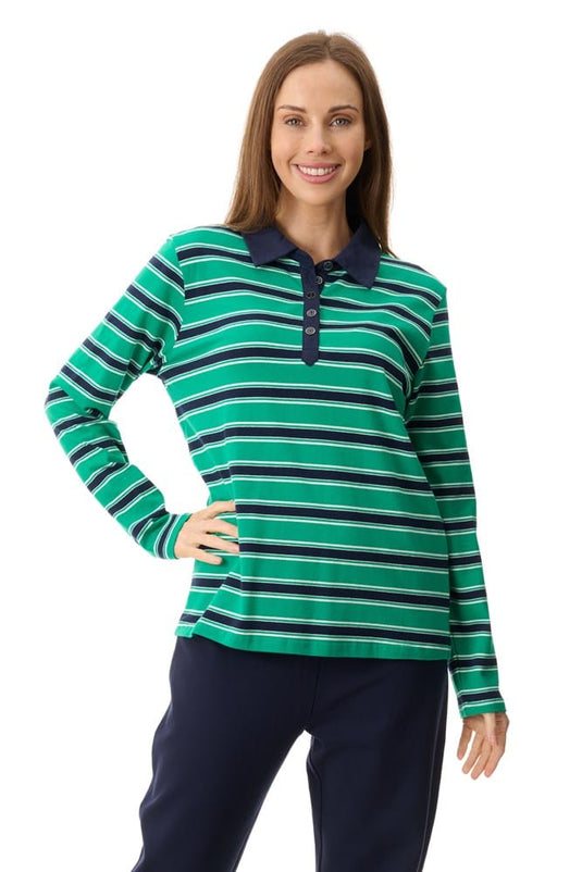 Givoni Womens Cleft Stripe Polo