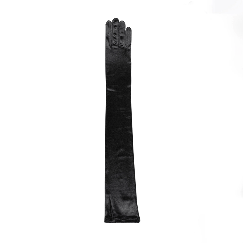Load image into Gallery viewer, Dents Womens Bella Long Opera Satin Gloves - Black
