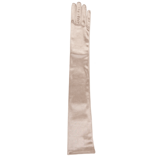 Dents Womens Bella Long Opera Satin Gloves - Champagne