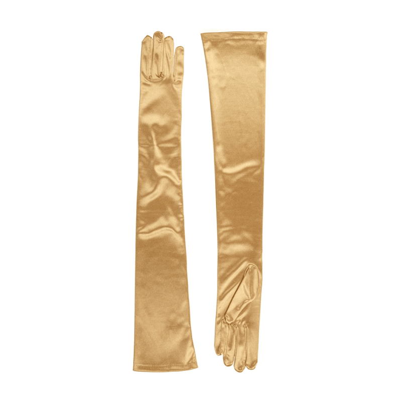 Load image into Gallery viewer, Dents Womens Bella Long Opera Satin Gloves - Gold
