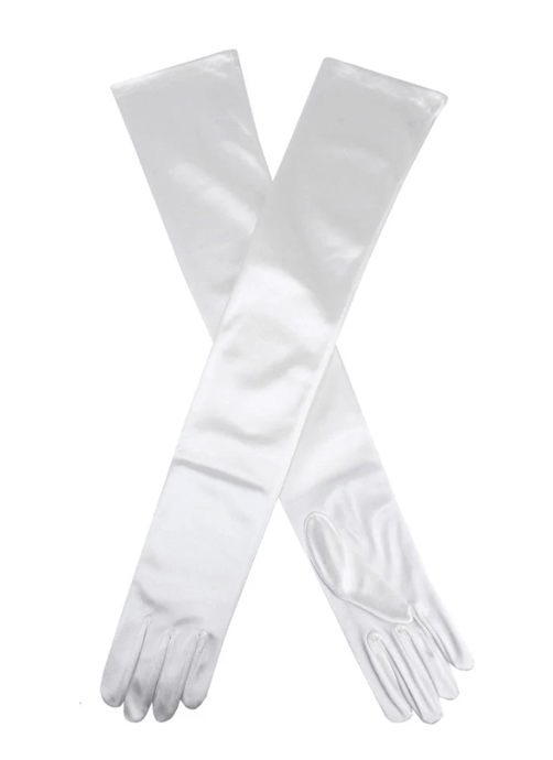 Dents Womens Bella Long Opera Satin Gloves - Ivory