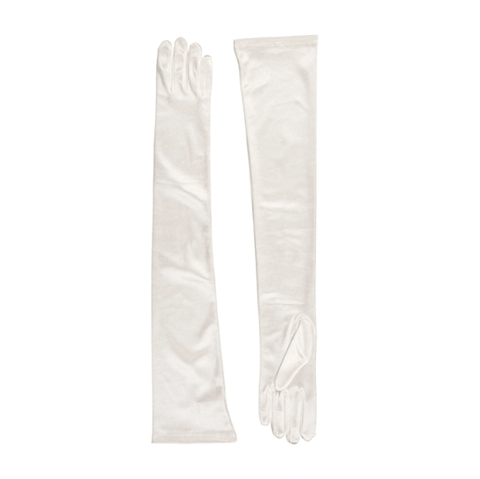 Dents Womens Bella Long Opera Satin Gloves - Ivory