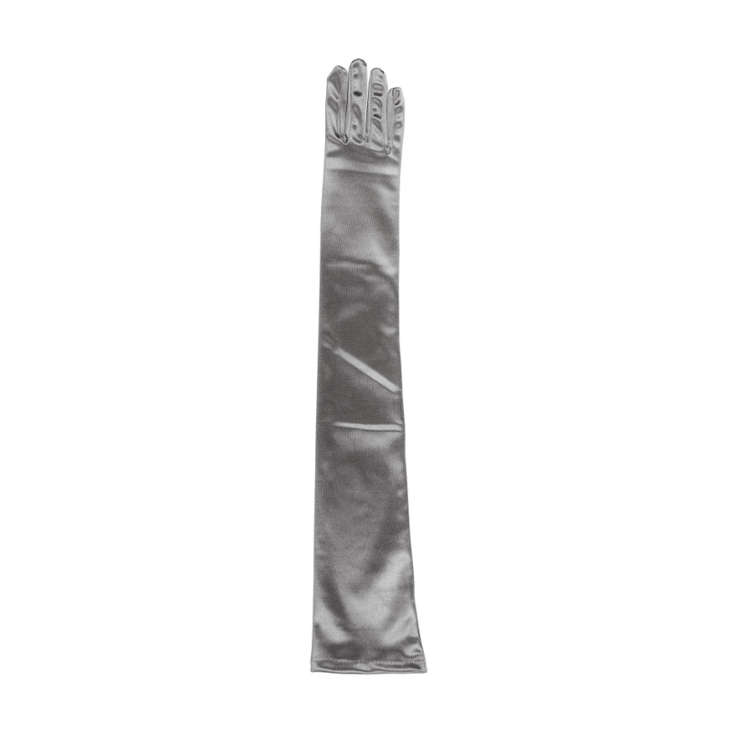 Load image into Gallery viewer, Dents Womens Bella Long Opera Satin Gloves - Pewter
