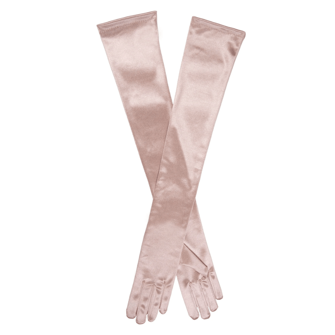 Dents Womens Bella Long Opera Satin Gloves - Rose