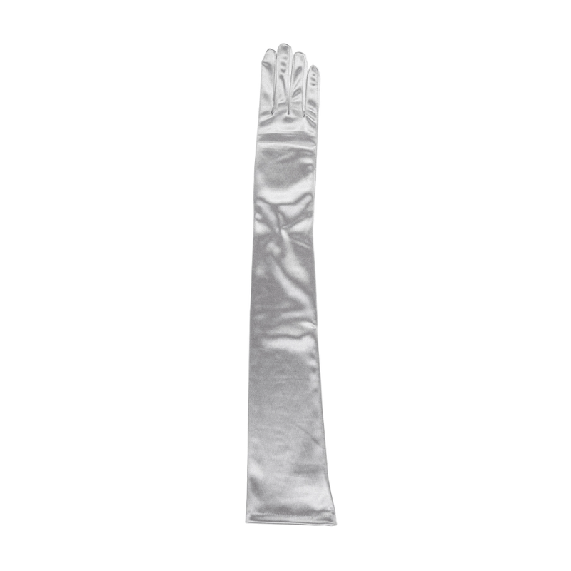 Load image into Gallery viewer, Dents Womens Bella Long Opera Satin Gloves - Silver Grey
