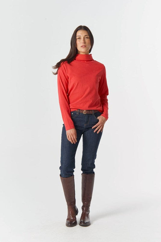 Goondiwindi Cotton Traditional Cotton Skivvy- Poinsettia