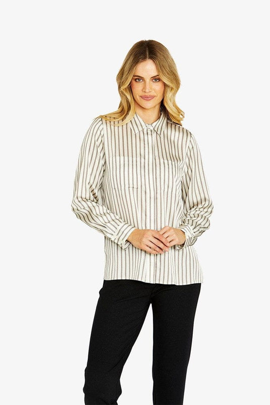 Pingpong Womens Slinky Stripe Shirt