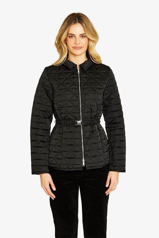 Pingpong Womens Pippa Quilted Puffer Jacket - Black