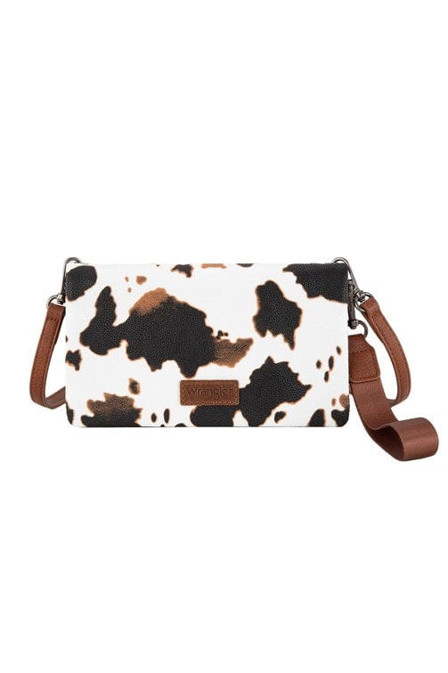 Load image into Gallery viewer, Wrangler Cow Print Wallet Crossbody Bag
