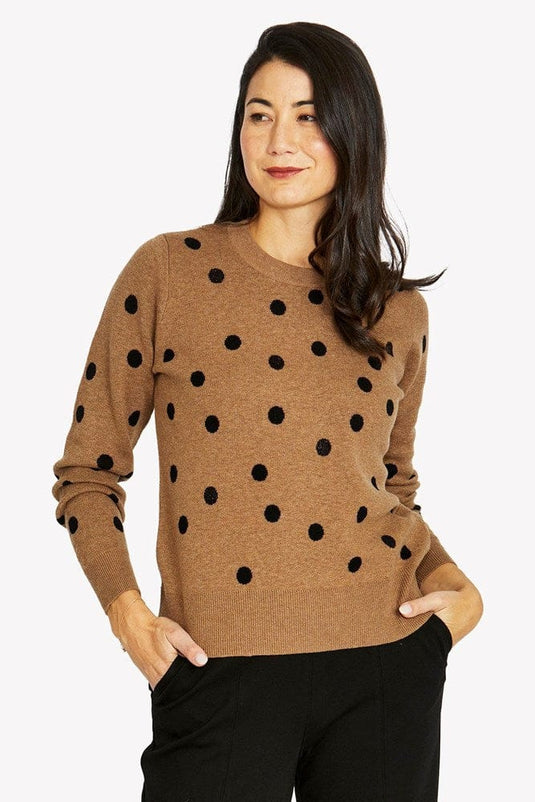 Jump Womens Spotty Pullover - Hazel/Black