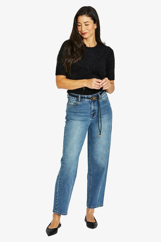 Jump Womens Fluffy Short Sleeve Crew Knit