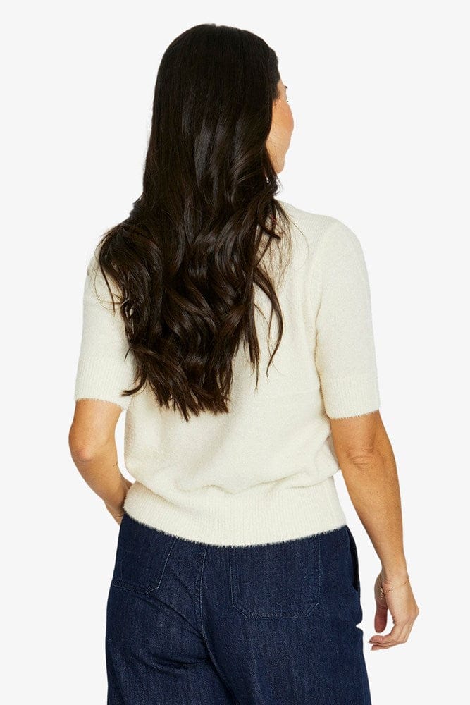 Load image into Gallery viewer, Jump Womens Fluffy Short Sleeve Crew Knit
