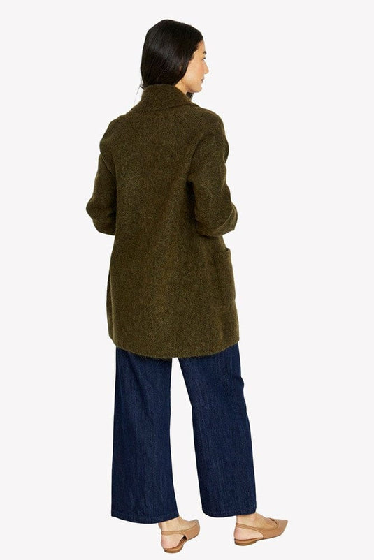 Jump Womens Luxe Long Cardigan - Dark Olive