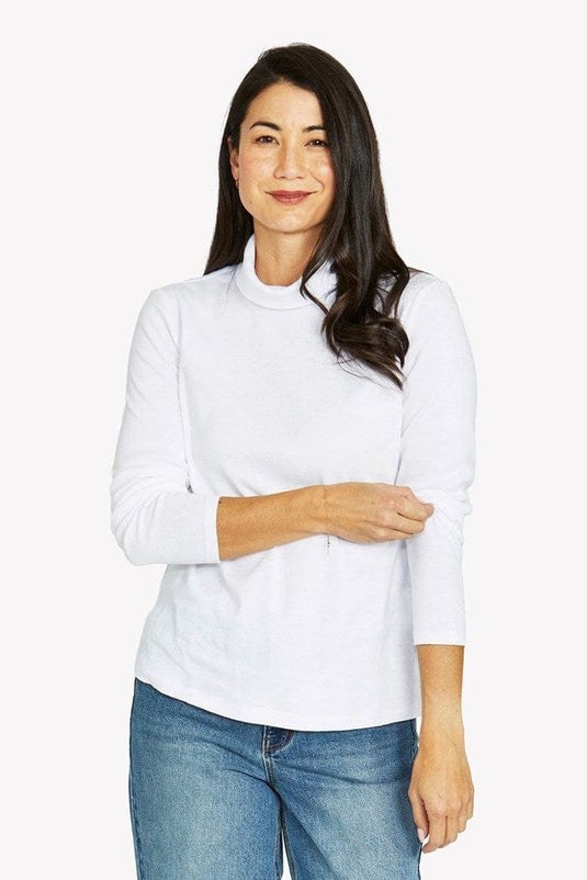 Jump Womens Cotton Long Sleeve Skivvy - White
