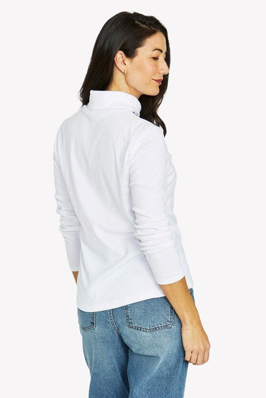 Jump Womens Cotton Long Sleeve Skivvy - White