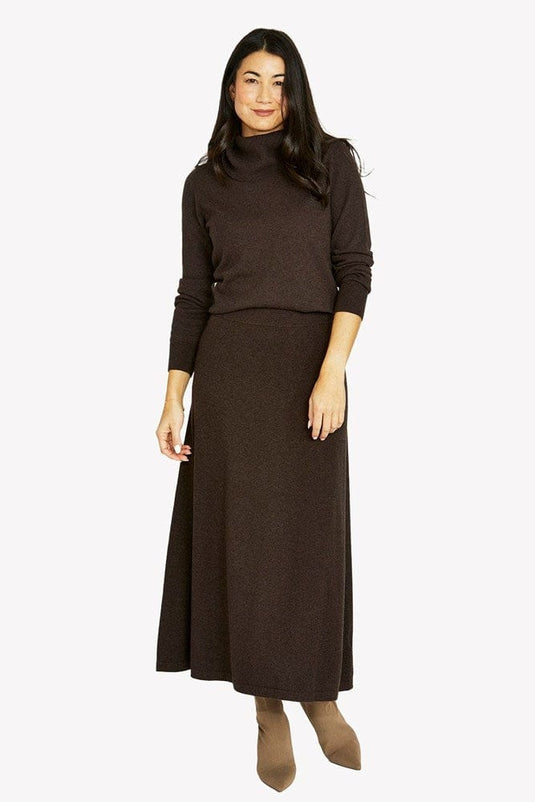 Jump Womens A-Line Skirt - Dark Chocolate Marle