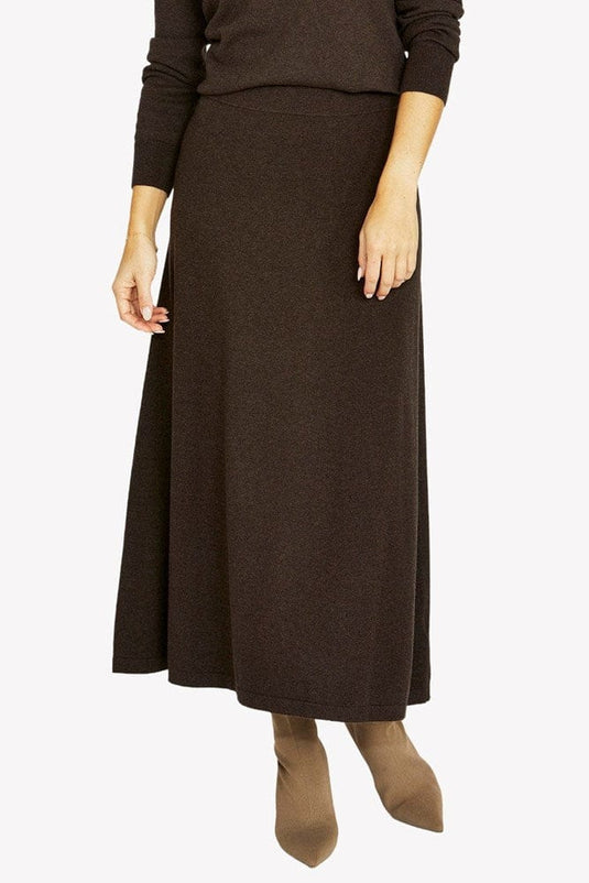Jump Womens A-Line Skirt - Dark Chocolate Marle