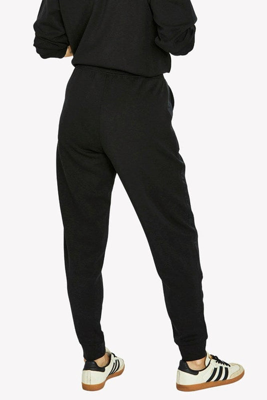Jump Womens Satin Trim Lounge Pants - Black