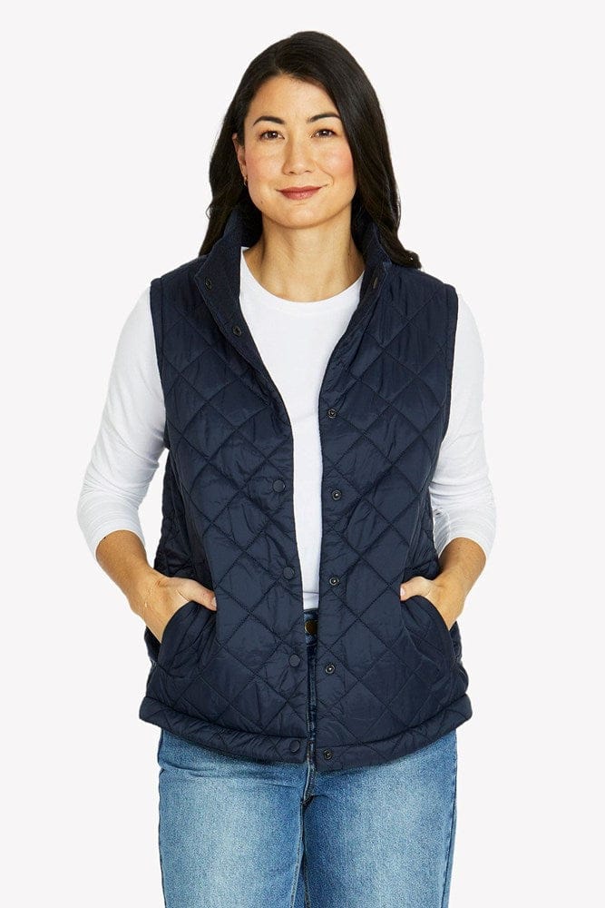 Load image into Gallery viewer, Jump Womens Reversible Quilted Vest - Navy
