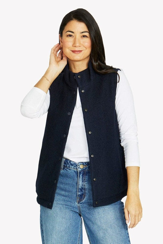 Jump Womens Reversible Quilted Vest - Navy