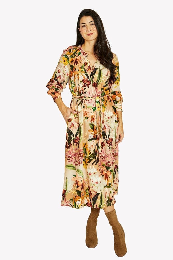 Load image into Gallery viewer, Jump Womens Spiced Orchids Dress
