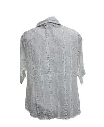 Load image into Gallery viewer, Jillian Womens Splice Lace Shirt - White
