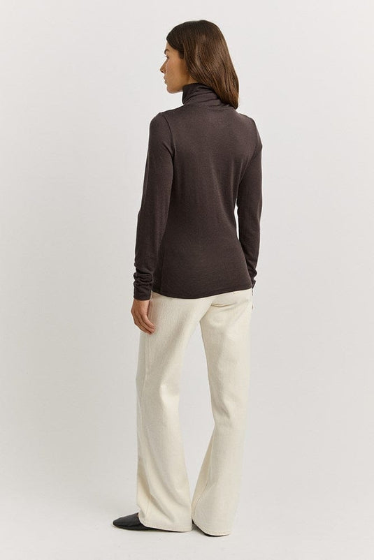 Toorallie Womens Turtle Neck Merino Top