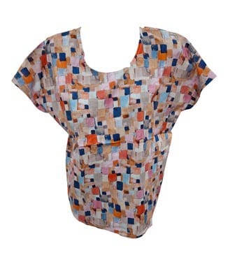 Jillian Womens Madrid Print Top