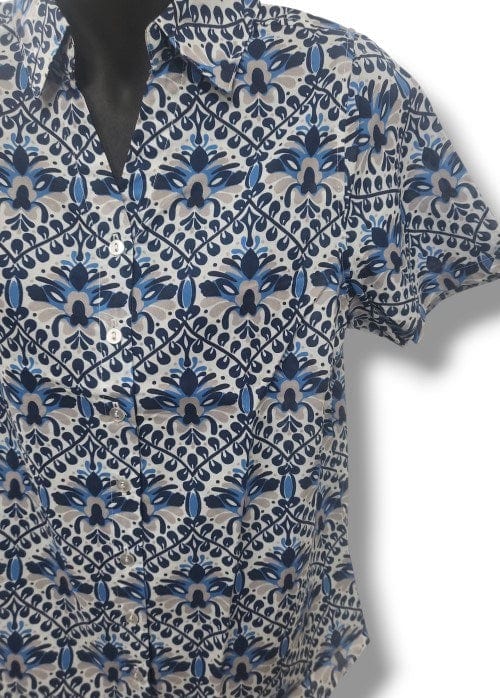 Load image into Gallery viewer, Jillian Womens Sophia Print Short Sleeve Shirt
