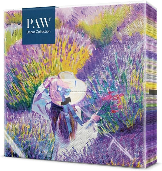 Paw Lunch Napkin 33cm - Lavender Sunset