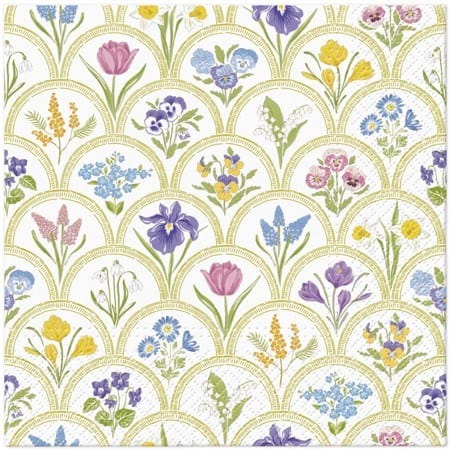 Paw Lunch Napkin 33cm - Garden Medallion Print