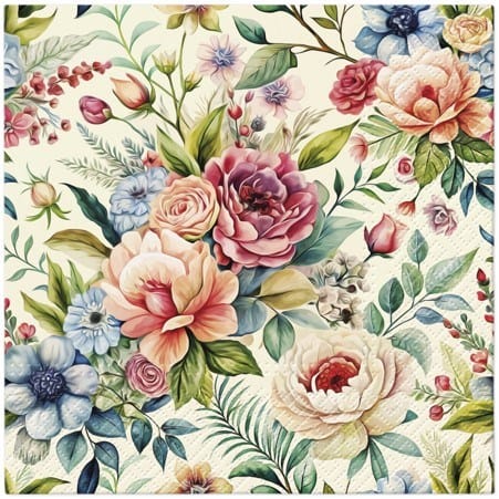 Paw Lunch Napkin 33cm - Rustic Bloom