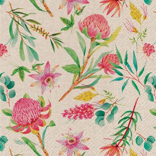 Paw Lunch Napkin 33cm - We Care Passionflower
